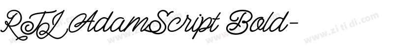 RTL AdamScript Bold字体转换
